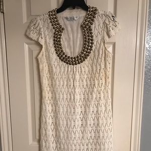 Trina Turk white crochet dress